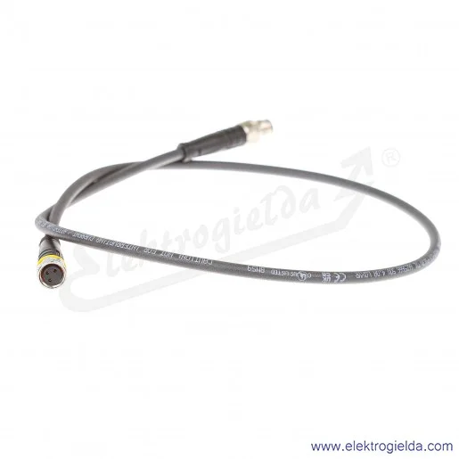 Przewód przedłużający 6625666 PKG3M-0.6-PSG3M/TXL, długość 60cm, złącze M8 3pin proste Przewód przedłużający 6625666 PKG3M-0.6-PSG3M/TXL, długość 60cm, złącze M8 3pin proste