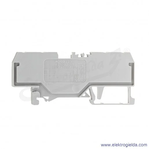 Złączka przelotowa 280-833 4-przewodowa 2.5mm2 szara Złączka przelotowa 280-833 4-przewodowa 2.5mm2 szara