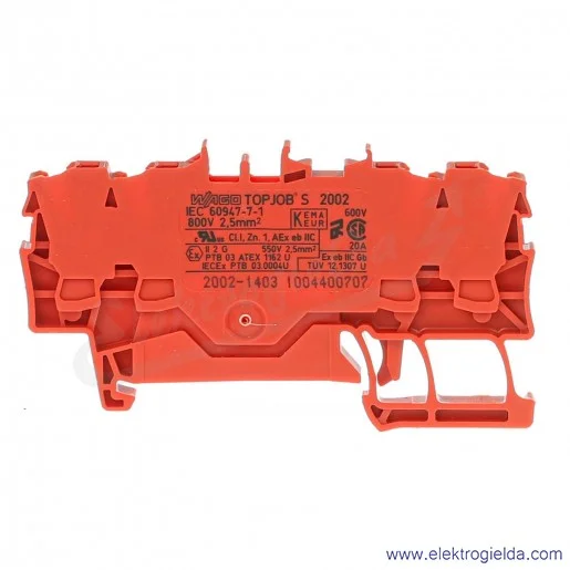 Złączka sprężynowa 2002-1403 2.5mm2 czerwona 4-przewodowa TopJobS Złączka sprężynowa 2002-1403 2.5mm2 czerwona 4-przewodowa TopJobS