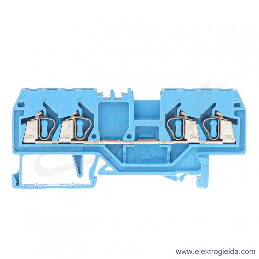 Złączka przelotowa 280-834 4-przewodowa 2,5 mm2 niebieska Złączka przelotowa 280-834 4-przewodowa 2,5 mm2 niebieska