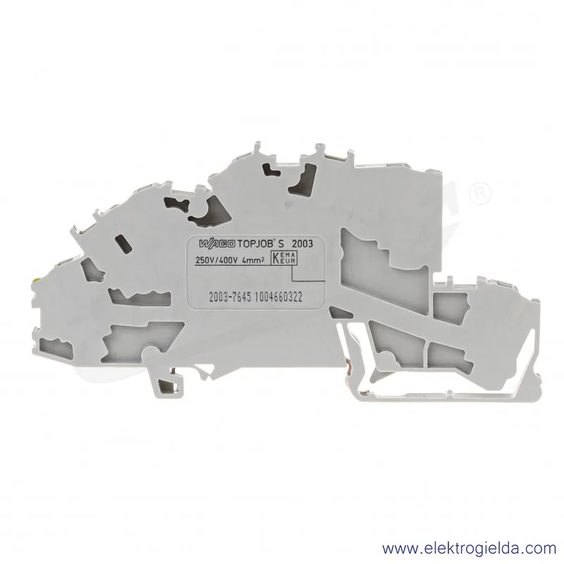 Złączka piętrowa 2003-7645 L/L/PE 2.5mm2 szara Złączka piętrowa 2003-7645 L/L/PE 2.5mm2 szara