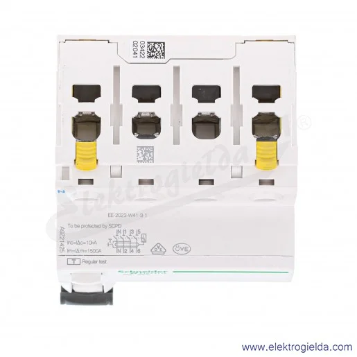 Wyłącznik różnicowoprądowy A9Z21425 iID 4P 25A 30mA typ A Wyłącznik różnicowoprądowy A9Z21425 iID 4P 25A 30mA typ A