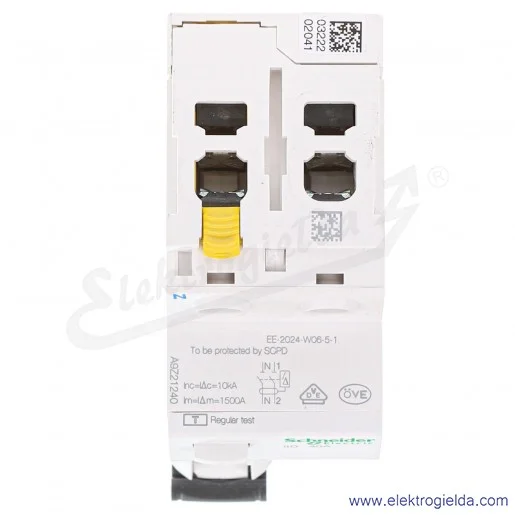 Wyłącznik różnicowo-prądowy A9Z21240 iID 2P 40A 30mA typ A Wyłącznik różnicowo-prądowy A9Z21240 iID 2P 40A 30mA typ A