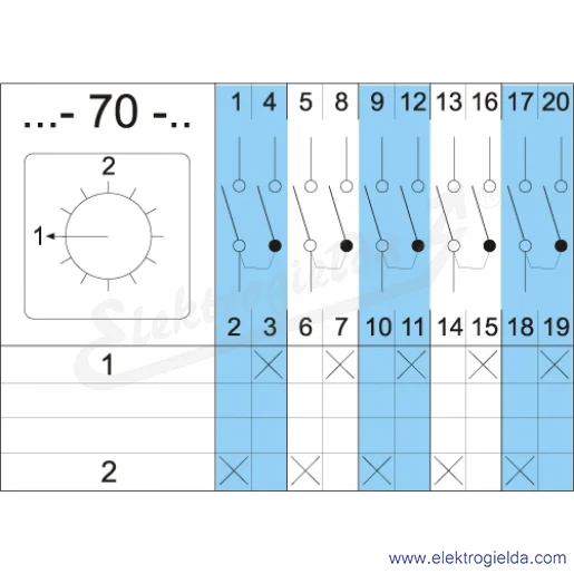 Schemat łączenia 4G25-70-U Schemat łączenia 4G25-70-U
