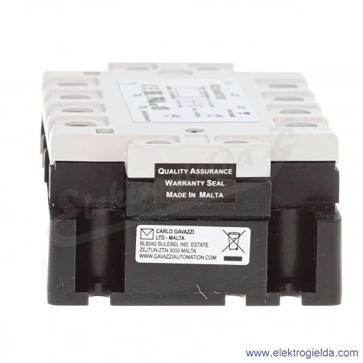 Przekaźnik półprzewodnikowy RZ3A60D55 3-fazowy, napięcie przełączające 42..660VAC, napięcie sterujące 4..32VDC, prąd maksymalny Przekaźnik półprzewodnikowy RZ3A60D55 3-fazowy, napięcie przełączające 42..660VAC, napięcie sterujące 4..32VDC, prąd maksymalny