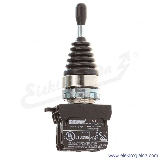 Joystick CM101DJ21 CM 2-pozycyjny niestabilny (metal) 2NO Joystick CM101DJ21 CM 2-pozycyjny niestabilny (metal) 2NO