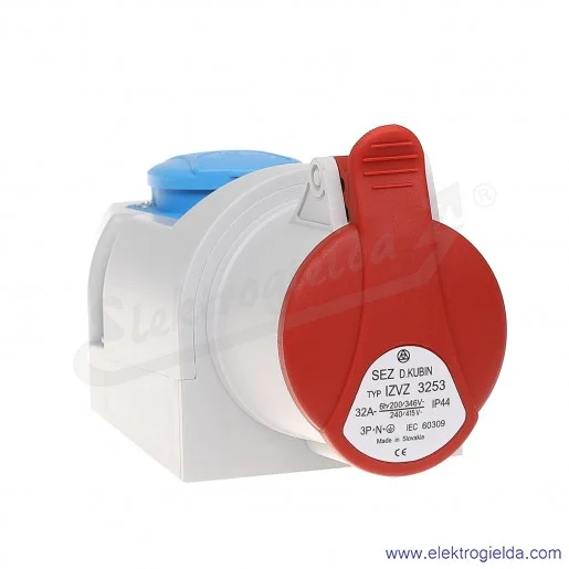 Gniazdo stałe 5x32A 400V + 1x16A 250V IP44 kombi Gniazdo stałe 5x32A 400V + 1x16A 250V IP44 kombi