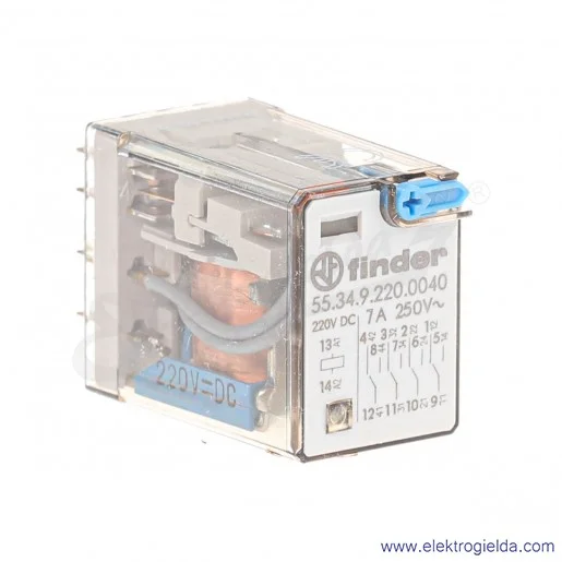 Przekaźnik elektromagnetyczny 55.34.9.220.0040 4P 220V DC Przekaźnik elektromagnetyczny 55.34.9.220.0040 4P 220V DC