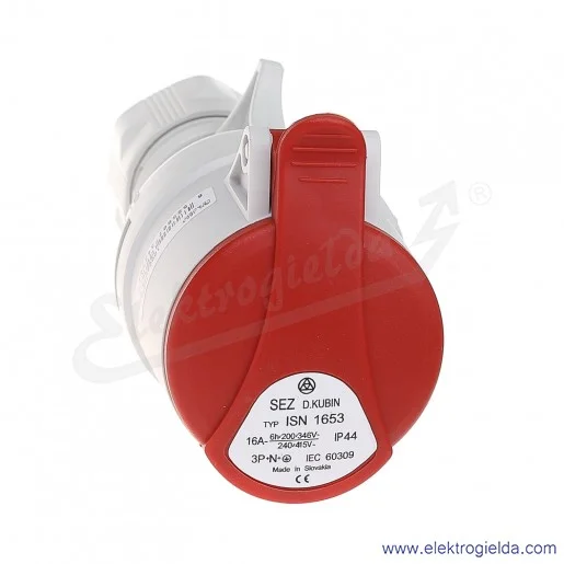 Gniazdo przenośne 5x16A 3P+N+PE Gniazdo przenośne 5x16A 3P+N+PE