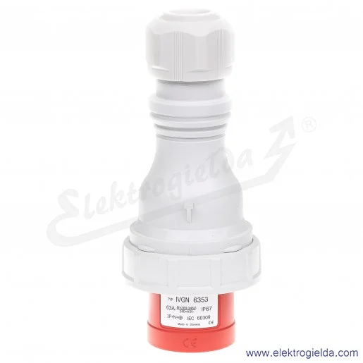 Wtyczka siłowa 5x63A 3P+N+PE Wtyczka siłowa 5x63A 3P+N+PE
