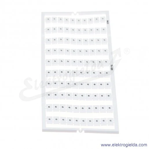 793-5520 5, 6 (po 50szt), nadruk poziomy, szerokość 5-5,2mm do złączek 2002-xxxx Tabliczka z oznacznikami WMB 793-5520 5, 6 (po 50szt), nadruk poziomy, szerokość 5-5,2mm do złączek 2002-xxxx Tabliczka z oznacznikami WMB