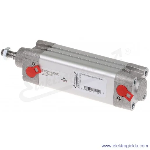 61M2P040A080 siłownik pneumatyczny,dwustronnego działania z amortyzacją obustronną, bez samopowrotu, średnica tłoka Fi40 ze sko 61M2P040A080 siłownik pneumatyczny,dwustronnego działania z amortyzacją obustronną, bez samopowrotu, średnica tłoka Fi40 ze sko