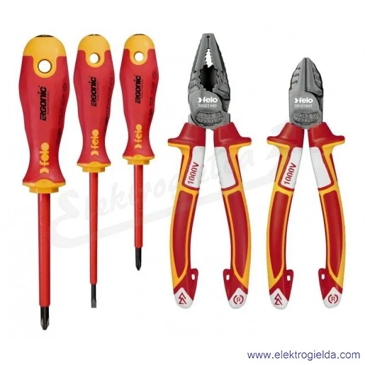 Zestaw narzędziowy FL41395199 413 951 99 felo ERGONIC VDE 4,0/PH1/PH2/obcinaczki/kombinerki/magnetyzer Zestaw narzędziowy FL41395199 413 951 99 felo ERGONIC VDE 4,0/PH1/PH2/obcinaczki/kombinerki/magnetyzer