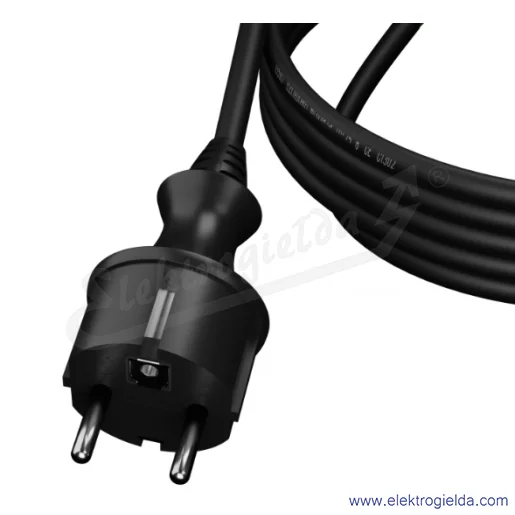 Kabel przyłączeniowy W-97271 S3 OW 3X1,5mm czarny 3m guma sznur przyłączeniowy z wtyczką Kabel przyłączeniowy W-97271 S3 OW 3X1,5mm czarny 3m guma sznur przyłączeniowy z wtyczką