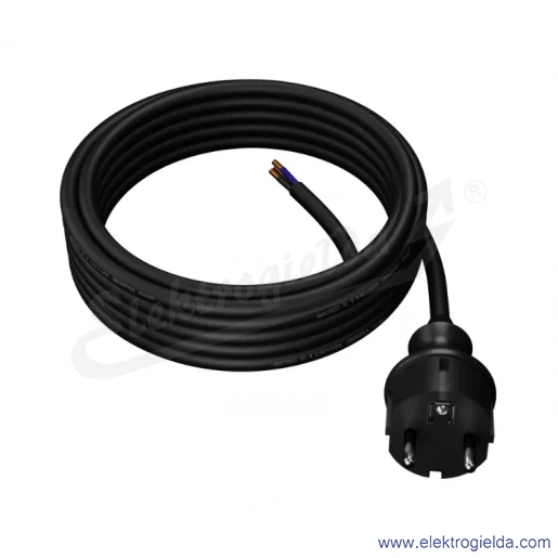 Kabel przyłączeniowy W-97274 S3 OW 3X1,5mm 5m guma sznur przyłączeniowy z wtyczką Kabel przyłączeniowy W-97274 S3 OW 3X1,5mm 5m guma sznur przyłączeniowy z wtyczką