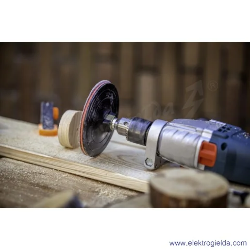 Dysk rzep 27037 PROLINE średnica 125mm, na gwint M8 do wiertarki lub szlifierki kątowej Dysk rzep 27037 PROLINE średnica 125mm, na gwint M8 do wiertarki lub szlifierki kątowej