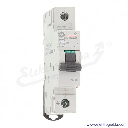 Wyłącznik nadprądowy 681479 EP101 UC B25 1P+N, typ B, 25A Wyłącznik nadprądowy 681479 EP101 UC B25 1P+N, typ B, 25A