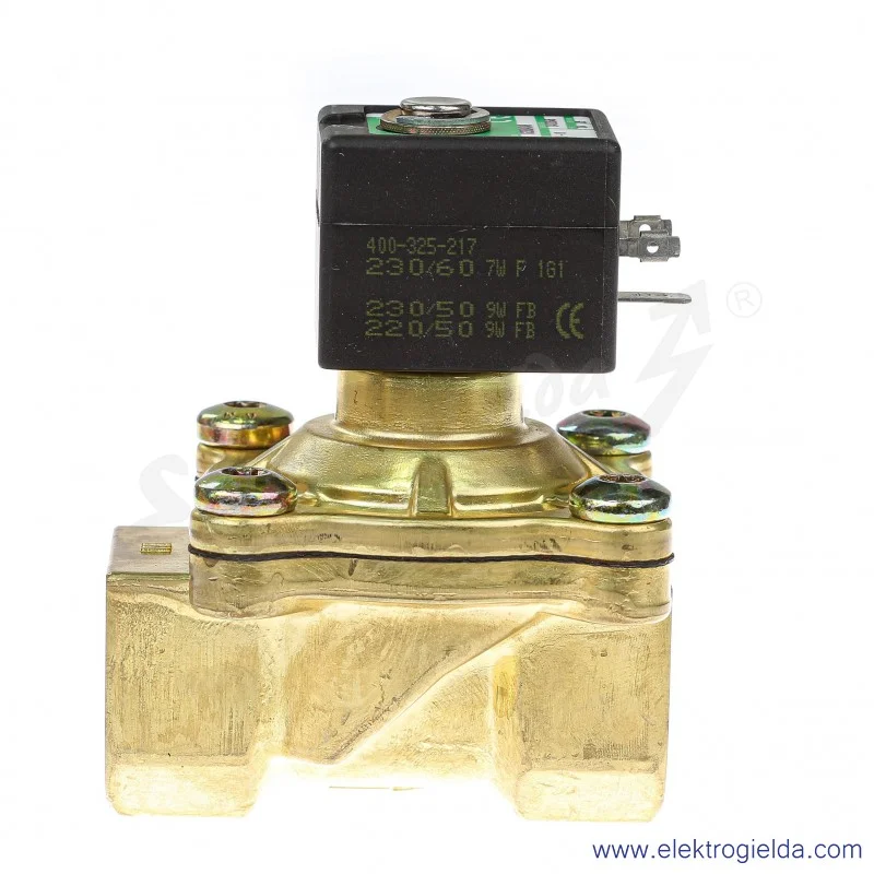 Zawór membranowy elektromagnetyczny SCG238A049.AC/DC, 2/2 NC, G3/4, 0-10 Bar, 166 l/min, bez cewki, przeznaczony do wody Zawór membranowy elektromagnetyczny SCG238A049.AC/DC, 2/2 NC, G3/4, 0-10 Bar, 166 l/min, bez cewki, przeznaczony do wody