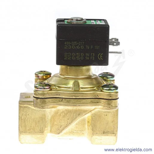 Zawór membranowy elektromagnetyczny SCG238A049.AC/DC, 2/2 NC, G3/4, 0-10 Bar, 166 l/min, bez cewki, przeznaczony do wody Zawór membranowy elektromagnetyczny SCG238A049.AC/DC, 2/2 NC, G3/4, 0-10 Bar, 166 l/min, bez cewki, przeznaczony do wody