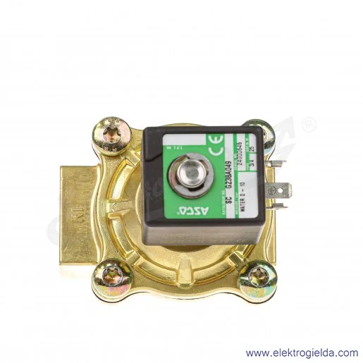 Zawór membranowy elektromagnetyczny SCG238A049.AC/DC, 2/2 NC, G3/4, 0-10 Bar, 166 l/min, bez cewki, przeznaczony do wody Zawór membranowy elektromagnetyczny SCG238A049.AC/DC, 2/2 NC, G3/4, 0-10 Bar, 166 l/min, bez cewki, przeznaczony do wody