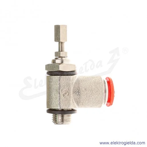 Zawór dławiąco- zwrotny GMCU 904-1/8-8, G1/8, Fi 8, 1-10 bar, do montażu na siłownikach, regulacja śrubą radełkowaną, Camozzi Zawór dławiąco- zwrotny GMCU 904-1/8-8, G1/8, Fi 8, 1-10 bar, do montażu na siłownikach, regulacja śrubą radełkowaną, Camozzi