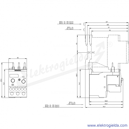 Rysunek wymiarowy Rysunek wymiarowy