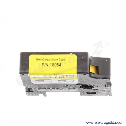 Taśma Dymo S0718290 18054 9mmx1.5m rurka żółta termokurczliwa czarny nadruk Taśma Dymo S0718290 18054 9mmx1.5m rurka żółta termokurczliwa czarny nadruk