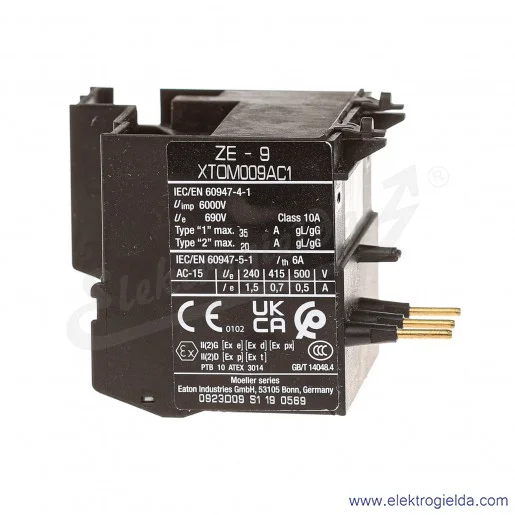 Przekaźnik termiczny 014708 ZE-9 6..9A 1NO1NC, klasa 10, zaciski śrubowe Przekaźnik termiczny 014708 ZE-9 6..9A 1NO1NC, klasa 10, zaciski śrubowe