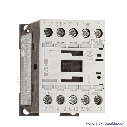 Stycznik DILM9-01(24V50/60HZ) 3P+1NC 4kW 9A Us 24VAC Stycznik DILM9-01(24V50/60HZ) 3P+1NC 4kW 9A Us 24VAC
