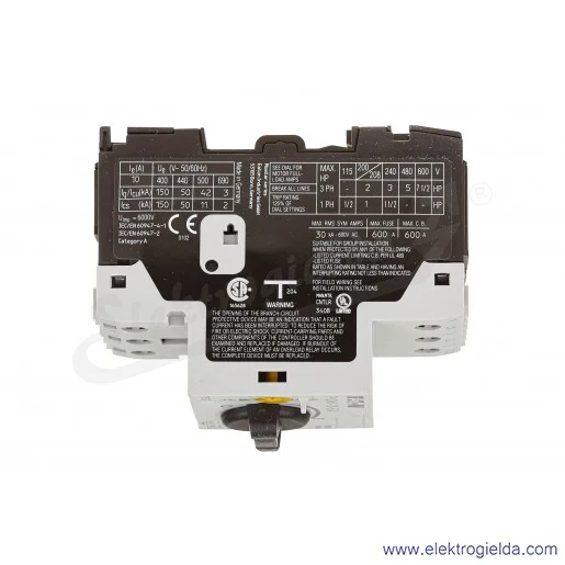 Wyłącznik silnikowy PKZM0-10-EA 3P 4kW 6,3-10A Wyłącznik silnikowy PKZM0-10-EA 3P 4kW 6,3-10A