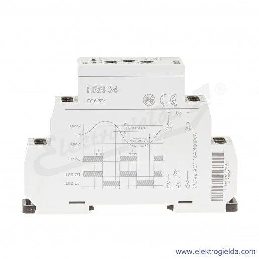 Przekaźnik nadzorczy HRN-34 6-30VDC opóźnienie 0...10s Przekaźnik nadzorczy HRN-34 6-30VDC opóźnienie 0...10s