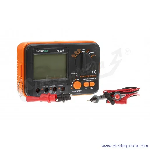 Miernik rezystancji izolacji 111570 VC60B+ 250V - 1000V 2GOhm Miernik rezystancji izolacji 111570 VC60B+ 250V - 1000V 2GOhm
