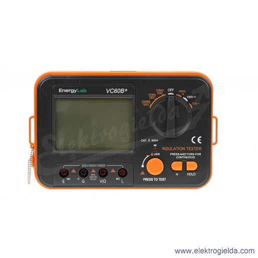 Miernik rezystancji izolacji 111570 VC60B+ 250V - 1000V 2GOhm Miernik rezystancji izolacji 111570 VC60B+ 250V - 1000V 2GOhm