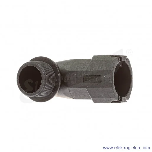 Dławik kątowy E03DK-07050101411 FKD 16 BK czarny poliamidowy, gwint PG16 do rur WTE16 Dławik kątowy E03DK-07050101411 FKD 16 BK czarny poliamidowy, gwint PG16 do rur WTE16