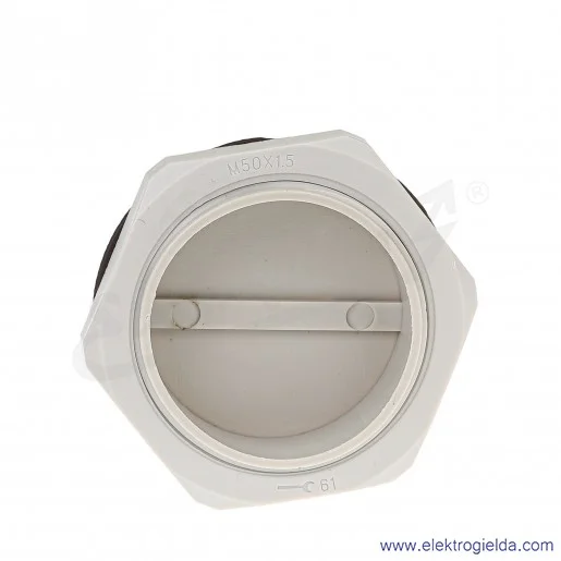 Zaślepka z tworzywa E03DK-02110400701 DZ2 50M M50x1.5, szara z nakrętką i uszczelką Zaślepka z tworzywa E03DK-02110400701 DZ2 50M M50x1.5, szara z nakrętką i uszczelką