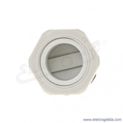 Zaślepka z tworzywa E03DK-02110300503 DZ2 16, PG16, szara z nakrętką i uszczelką Zaślepka z tworzywa E03DK-02110300503 DZ2 16, PG16, szara z nakrętką i uszczelką