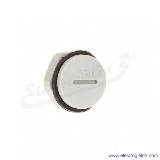 Zaślepka z tworzywa E03DK-02110300303 DZ2 11, PG11, szara z nakrętką i uszczelką Zaślepka z tworzywa E03DK-02110300303 DZ2 11, PG11, szara z nakrętką i uszczelką