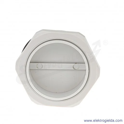 Zaślepka z tworzywa E03DK-02110300903 DZ2 42, PG42, szara z nakrętką i uszczelką Zaślepka z tworzywa E03DK-02110300903 DZ2 42, PG42, szara z nakrętką i uszczelką