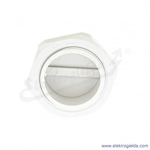 Zaślepka z tworzywa E03DK-02110300703 DZ2 29, PG29, szara z nakrętką i uszczelką Zaślepka z tworzywa E03DK-02110300703 DZ2 29, PG29, szara z nakrętką i uszczelką