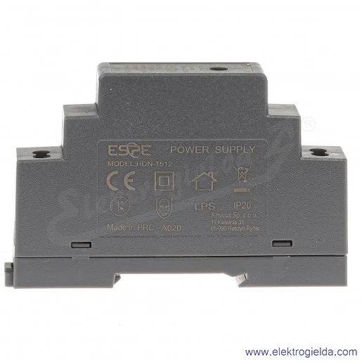 HDN-1512 (Din Rail Power Supply) 100-240VAC 12V 1,25A HDN-1512 (Din Rail Power Supply) 100-240VAC 12V 1,25A