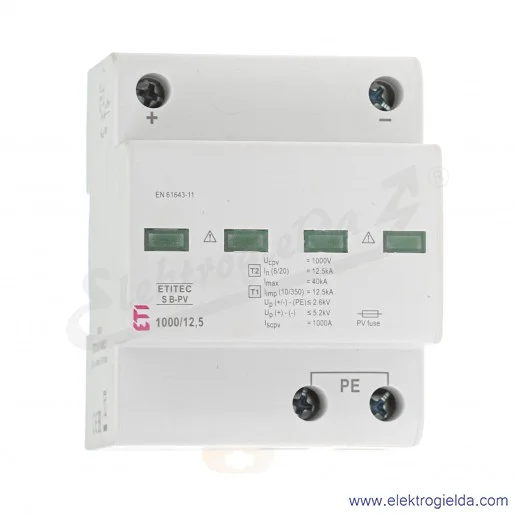 Ogranicznik przepięć 002440264, PV typ I, 1000VDC, 12.5kA Ogranicznik przepięć 002440264, PV typ I, 1000VDC, 12.5kA