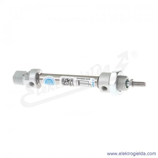 Siłownik pneumatyczny cylindryczny DNM008.0025 D8X25, M5, dwustronnego działania, magnetyczny Siłownik pneumatyczny cylindryczny DNM008.0025 D8X25, M5, dwustronnego działania, magnetyczny