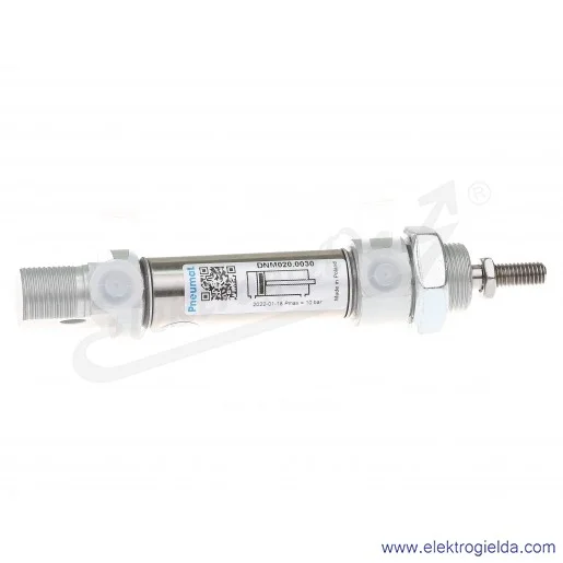Siłownik pneumatyczny cylindryczny DNM020.0030, D20X30, G1/8, dwustronnego działania Siłownik pneumatyczny cylindryczny DNM020.0030, D20X30, G1/8, dwustronnego działania