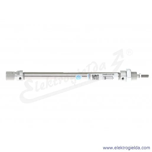 Siłownik pneumatyczny cylindryczny dwustronnego działania, z magnesem, ISO 6432, z amortyzacją mechaniczną Siłownik pneumatyczny cylindryczny dwustronnego działania, z magnesem, ISO 6432, z amortyzacją mechaniczną