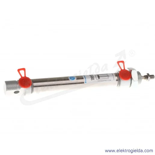 Siłownik pneumatyczny cylindryczny DNM020.0100, D20X100, G1/8, dwustronnego działania, magnetyczny Siłownik pneumatyczny cylindryczny DNM020.0100, D20X100, G1/8, dwustronnego działania, magnetyczny