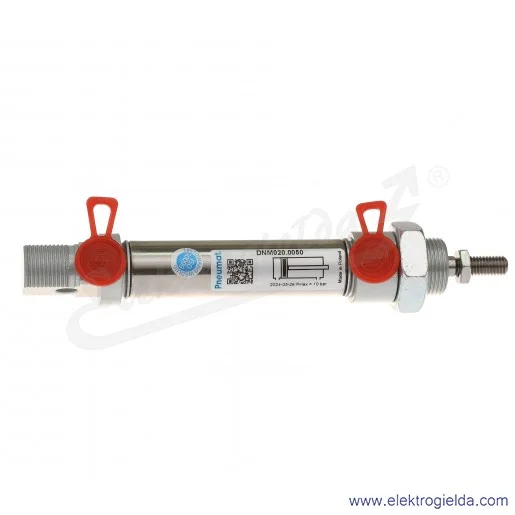 Siłownik pneumatyczny cylindryczny DNM020.0050, D20X50, G1/8, dwustronnego działania, magnetyczny Siłownik pneumatyczny cylindryczny DNM020.0050, D20X50, G1/8, dwustronnego działania, magnetyczny