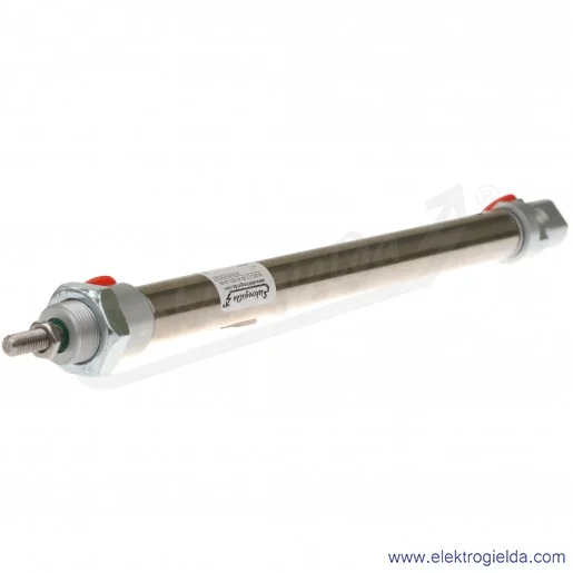 Siłownik pneumatyczny cylindryczny DNM020.0200 D20X200, G1/8, dwustronnego działania, magnetyczny Siłownik pneumatyczny cylindryczny DNM020.0200 D20X200, G1/8, dwustronnego działania, magnetyczny