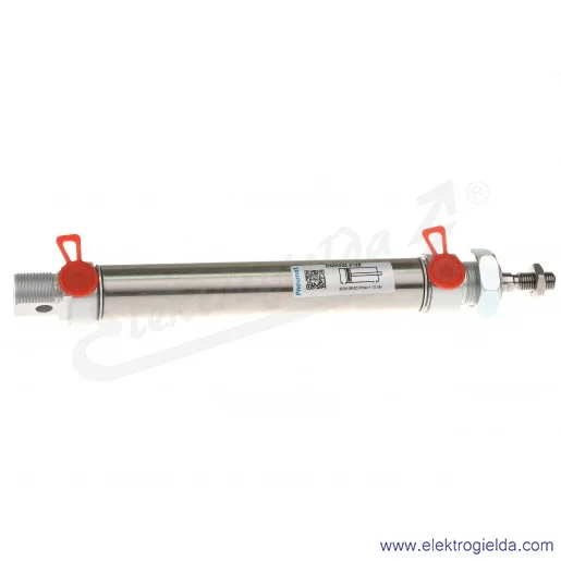 Siłownik pneumatyczny cylindryczny DNM025.0125 D25X125, G1/8, dwustronnego działania, z magnesem, ISO 6432, z amortyzacją mechan Siłownik pneumatyczny cylindryczny DNM025.0125 D25X125, G1/8, dwustronnego działania, z magnesem, ISO 6432, z amortyzacją mechan