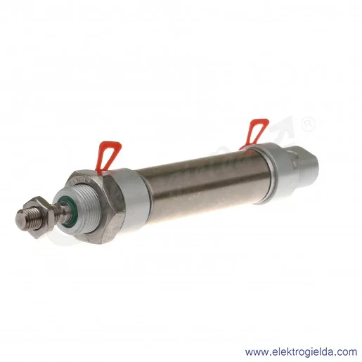 Siłownik pneumatyczny cylindryczny DNM025.0050 D25X50, G1/8, dwustronnego działania, z magnesem, ISO 6432, z amortyzacją mechani Siłownik pneumatyczny cylindryczny DNM025.0050 D25X50, G1/8, dwustronnego działania, z magnesem, ISO 6432, z amortyzacją mechani