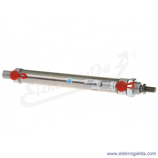 Siłownik pneumatyczny cylindryczny DNM025.0160 D25X160, G1/8, dwustronnego działania, z magnesem, ISO 6432, z amortyzacją mechan Siłownik pneumatyczny cylindryczny DNM025.0160 D25X160, G1/8, dwustronnego działania, z magnesem, ISO 6432, z amortyzacją mechan